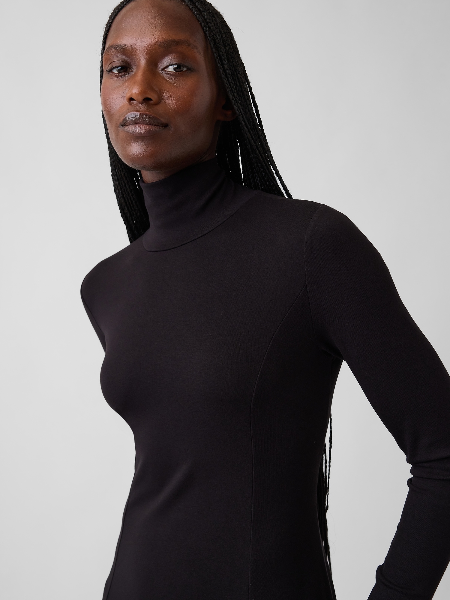 Mockneck Mini Dress
