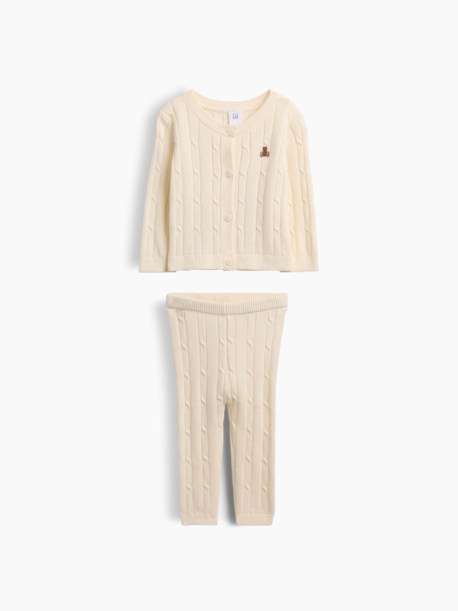 Ensemble avec cardigan en tricot torsadé pour Bébé
