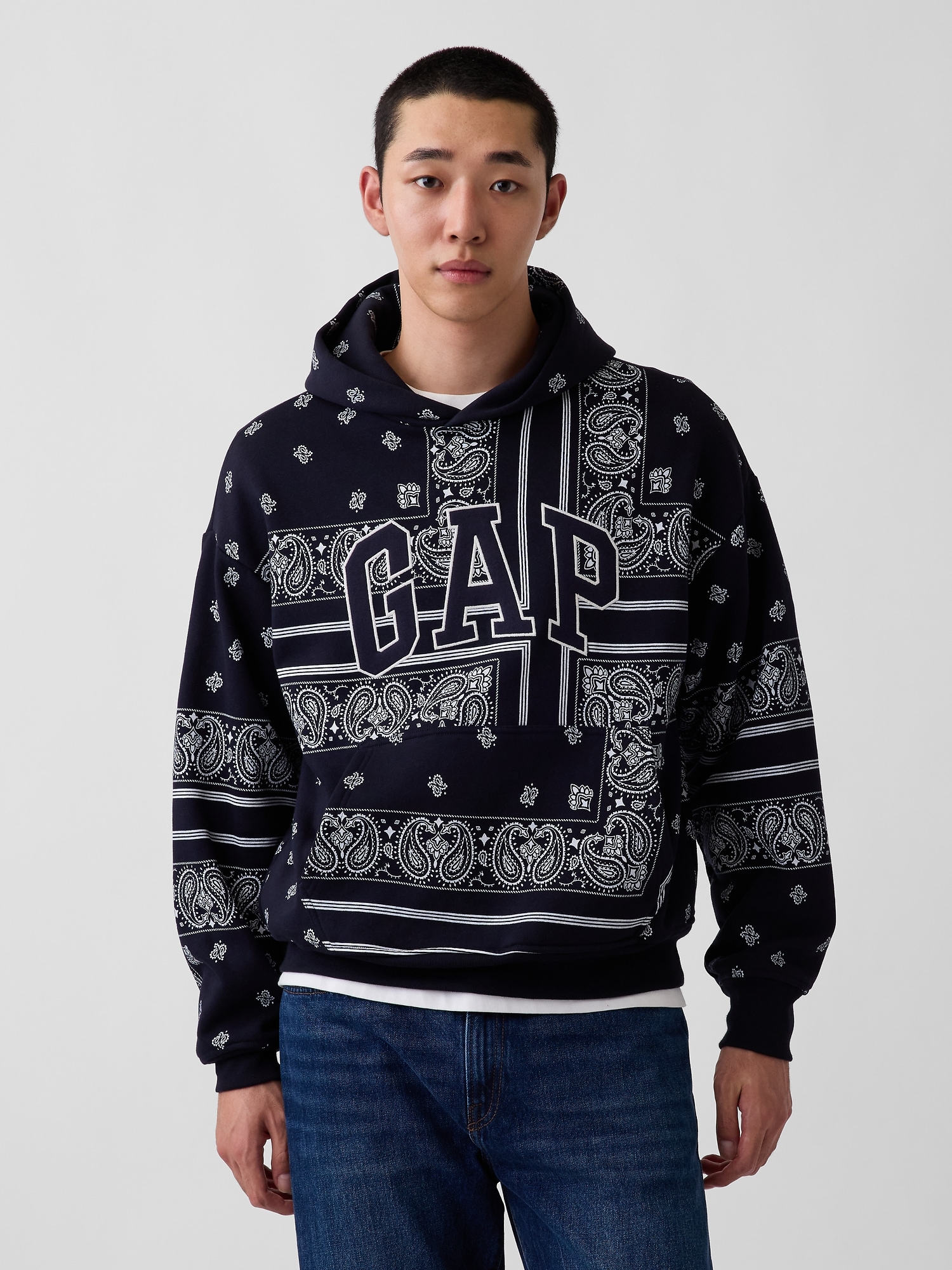 Adult VintageSoft Bandana Oversized Logo Hoodie