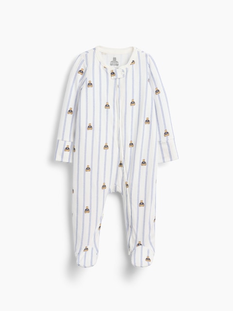 Baby Organic Cotton Print Footed One-Piece