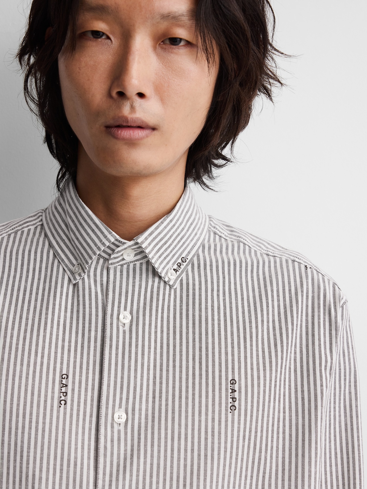 × A.P.C. Relaxed Logo Oxford Shirt