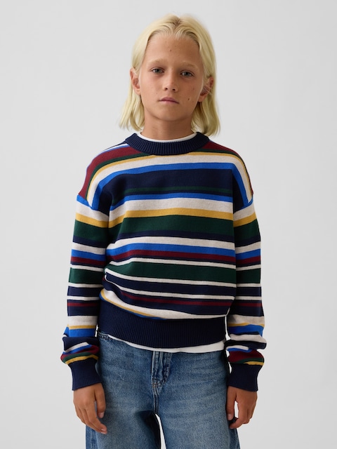 CHANDAIL RAS DU COU DÉCONTRACTÉ 100 % COTON POUR ENFANT