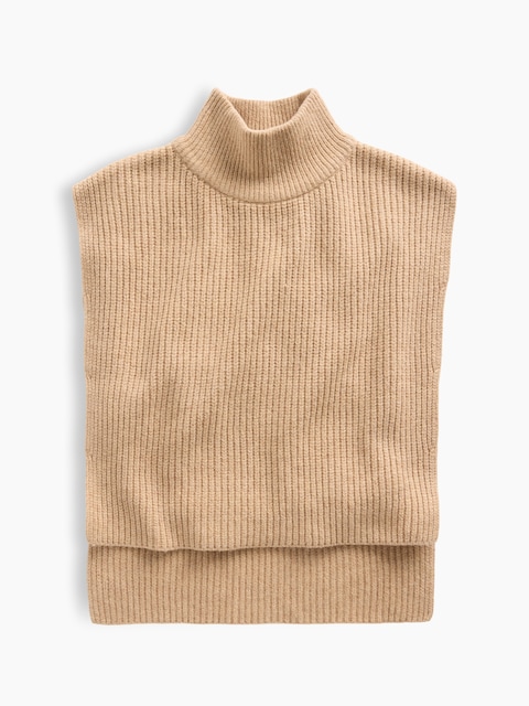 CashSoft Mockneck Sweater Bib