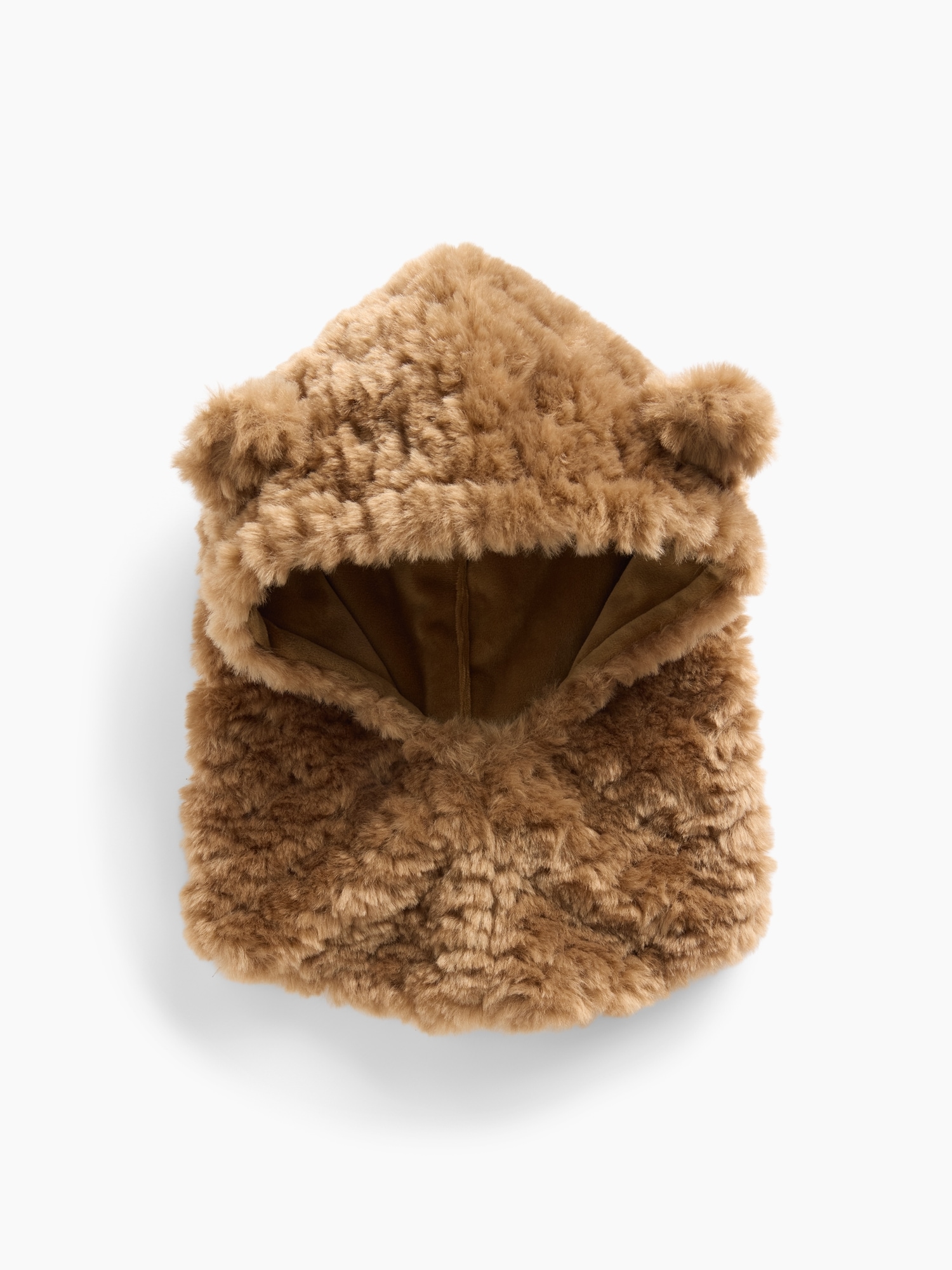 Capuchon en similifourrure à oreilles d’ourson pour Bébé et Tout-petit