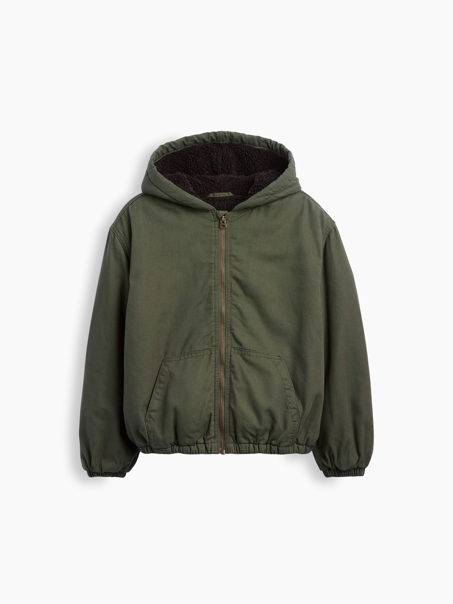Veste en toile à capuchon doublure sherpa pour Enfant