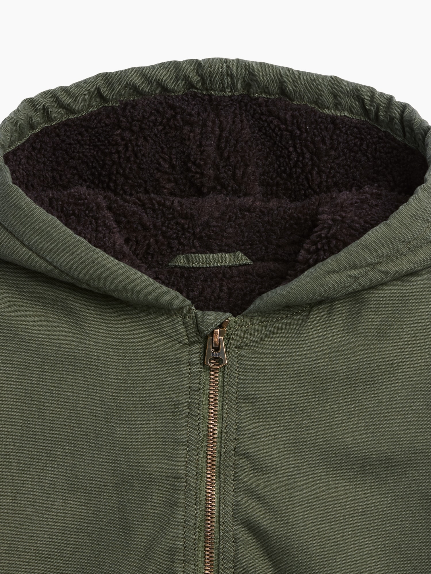 Veste en toile à capuchon doublure sherpa pour Enfant