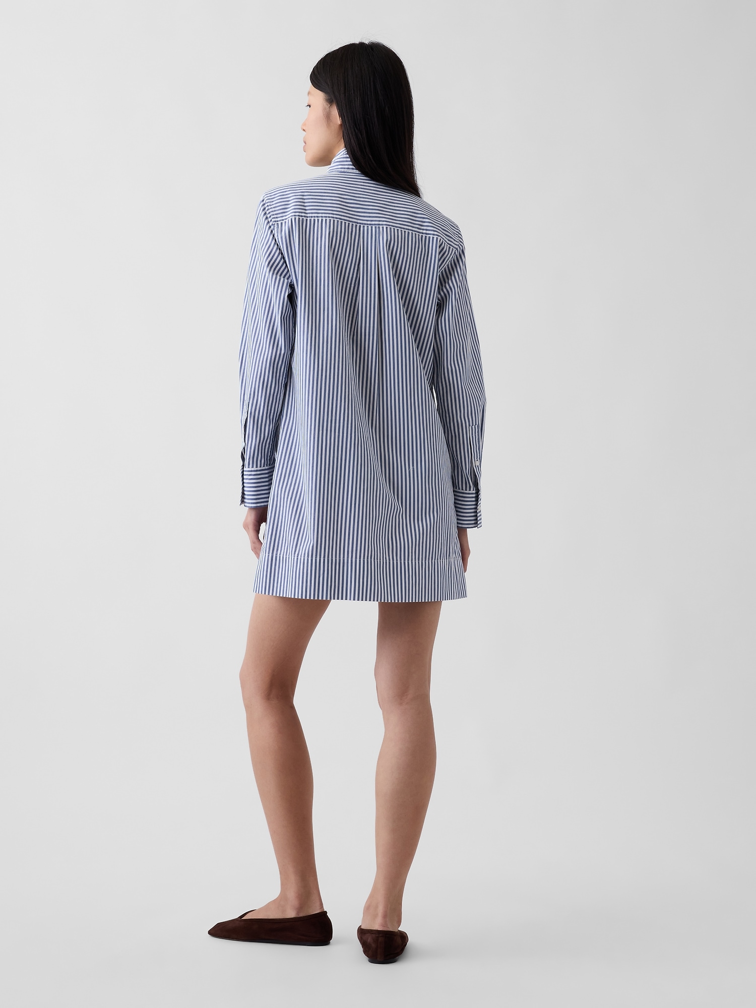 Organic Cotton Tie-Neck Mini Shift Dress