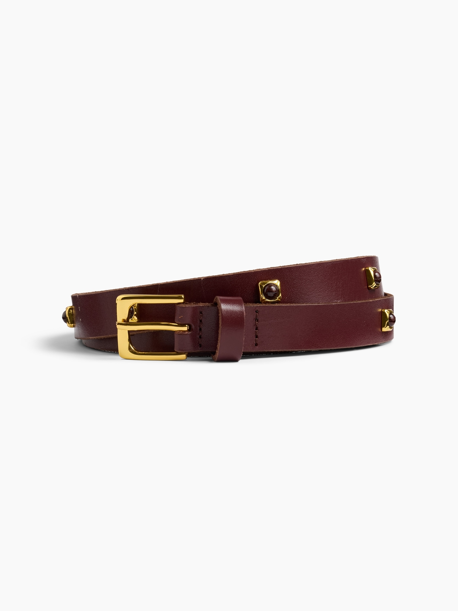 Jeweled Leather Belt