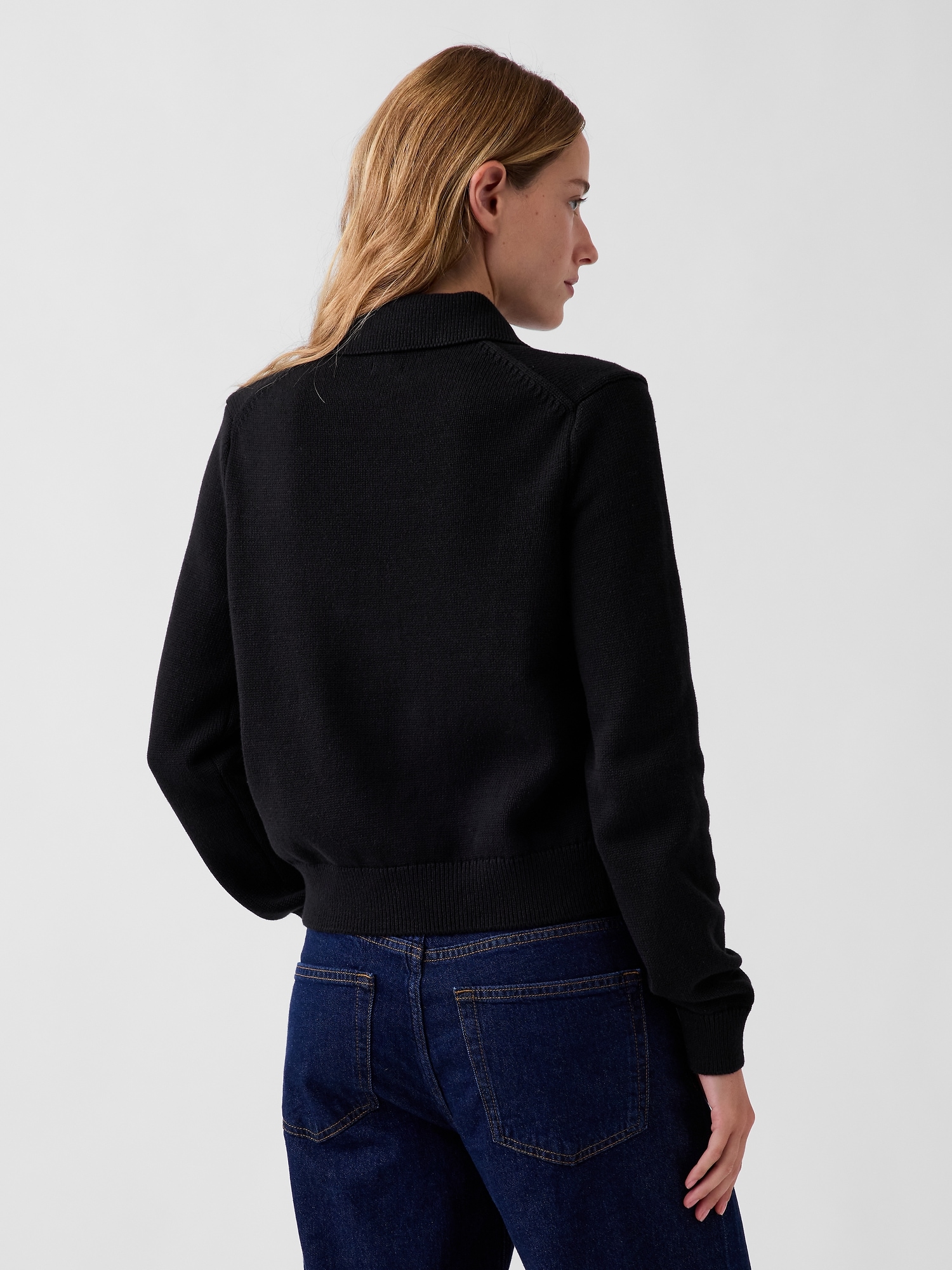 100% Cotton Polo Shirt Cardigan Sweater