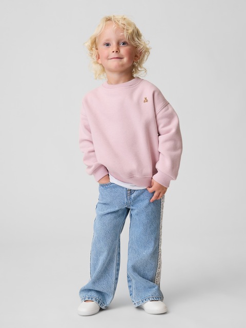 Baby & Toddler Lace-Trim Stride Jeans