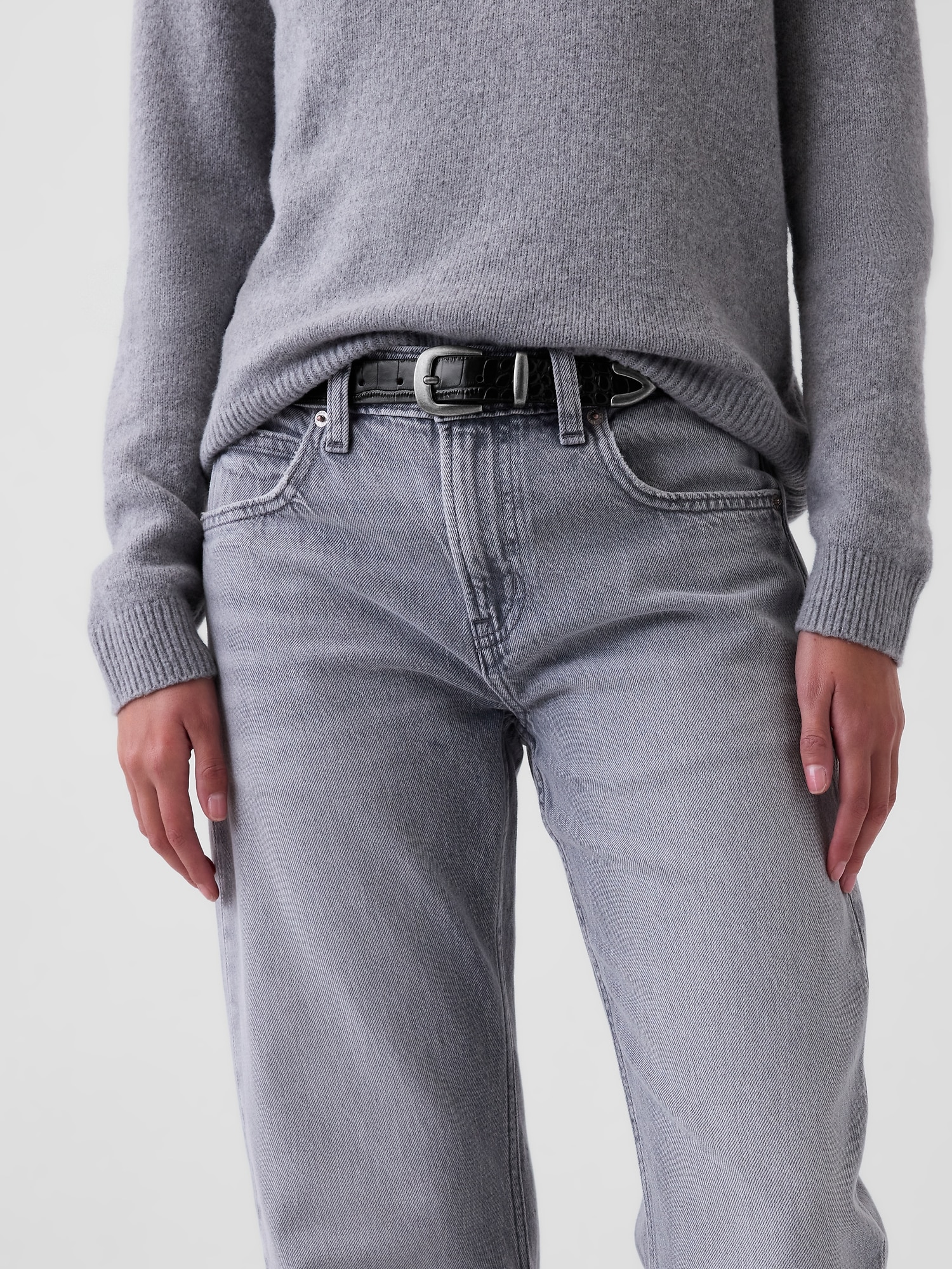 Crocodile Leather Belt