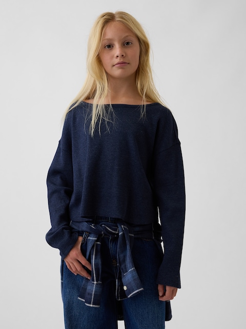 T-SHIRT GAUFRÉ SURDIMENSIONNÉ POUR ENFANT