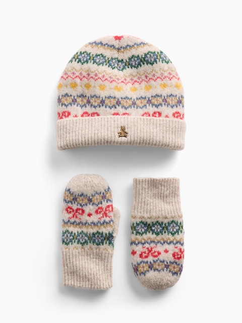 Baby & Toddler Fair Isle Beanie & Mittens Set