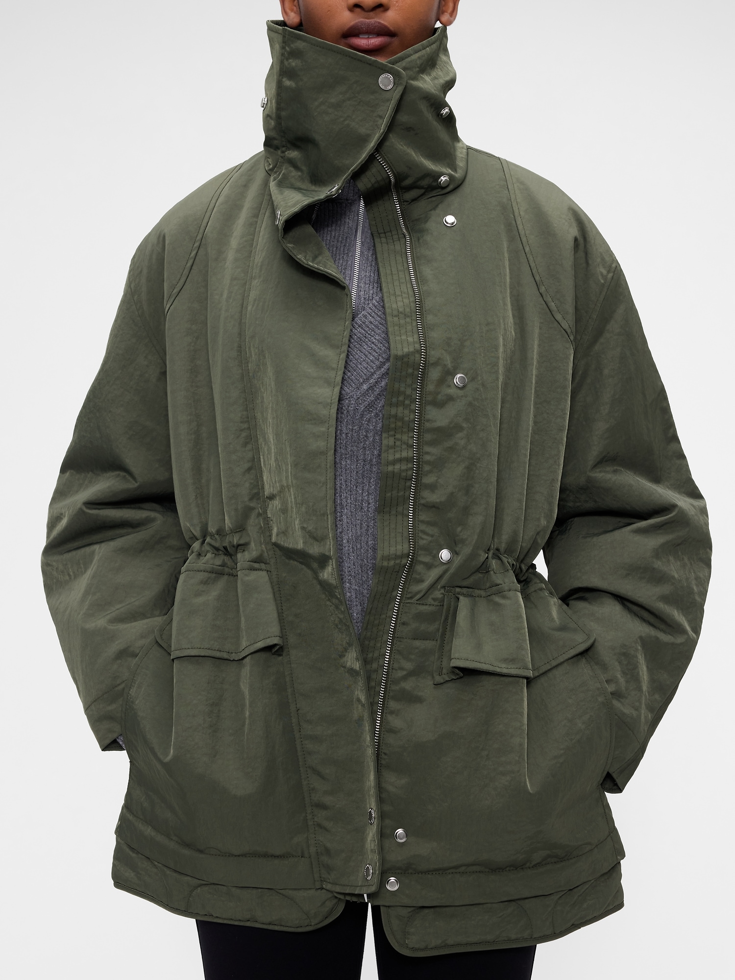 × Victoria Beckham Oversized Parka Jacket