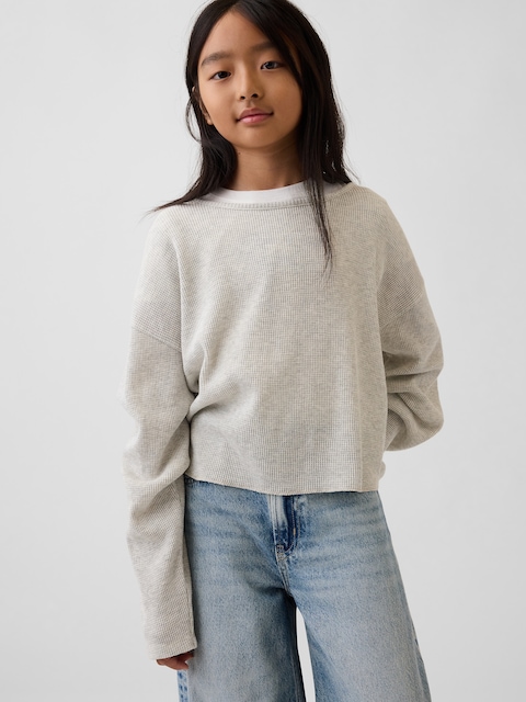 T-SHIRT GAUFRÉ SURDIMENSIONNÉ POUR ENFANT