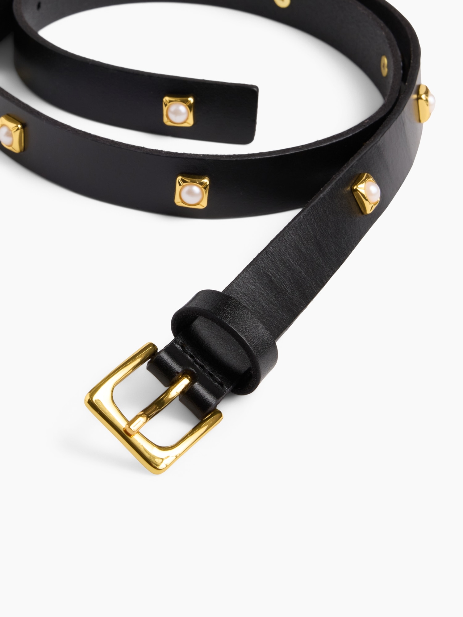 Jeweled Leather Belt