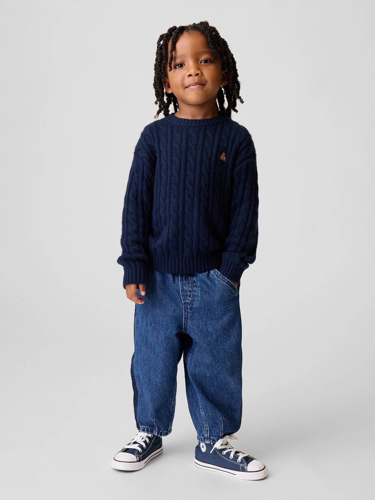 Baby & Toddler Pull-On Barrel Jeans