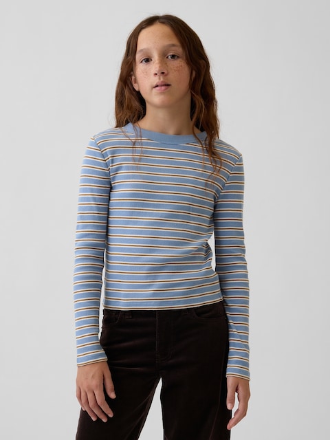 T-SHIRT RAS DU COU CÔTELÉ POUR ENFANT