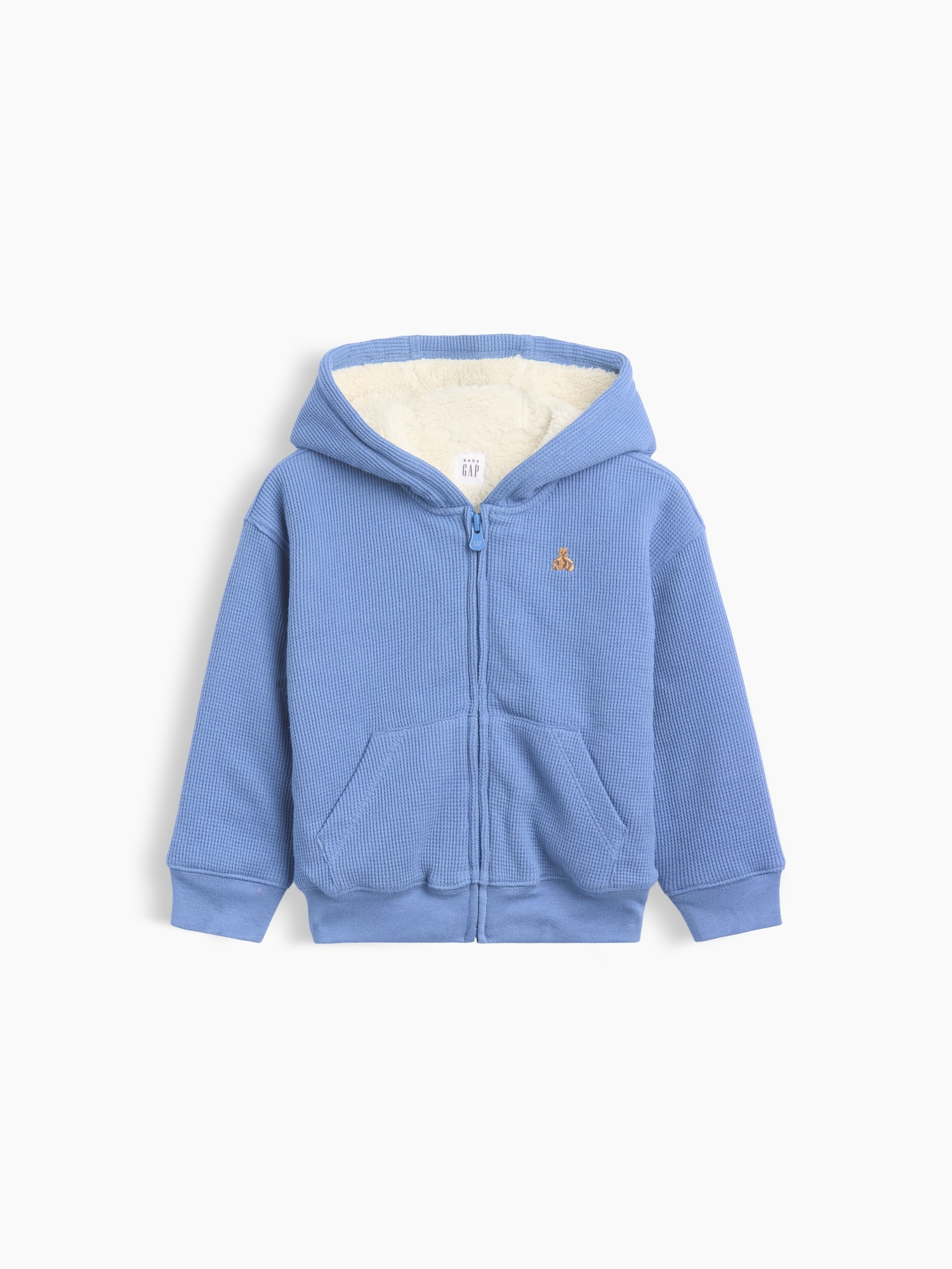 Veste à capuchon doublée en sherpa gaufré pour Bébé et Tout-petit