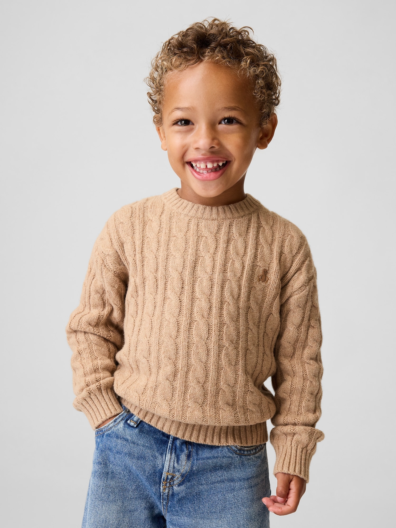 Chandail en tricot torsadé Effet cachemire pour Bébé et Tout-petit