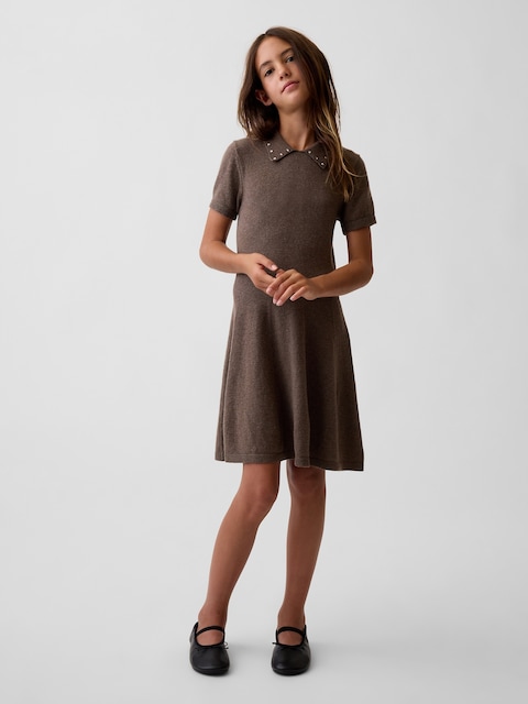 Kids CashSoft Polo Sweater Dress