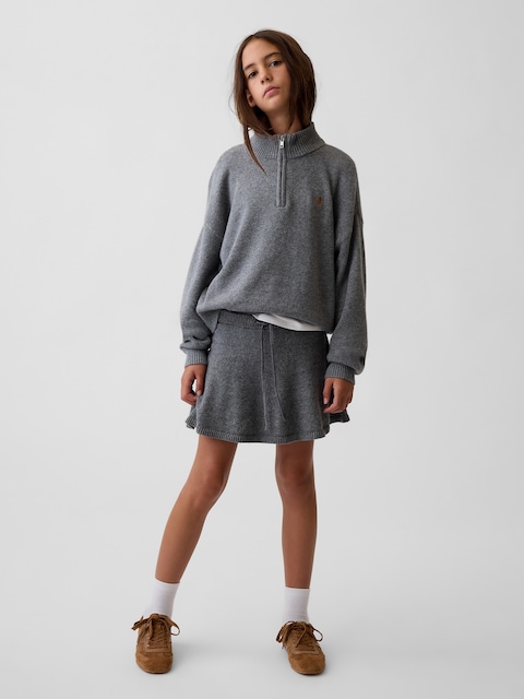 JUPE-SHORT EFFET CACHEMIRE EN TRICOT POUR ENFANT