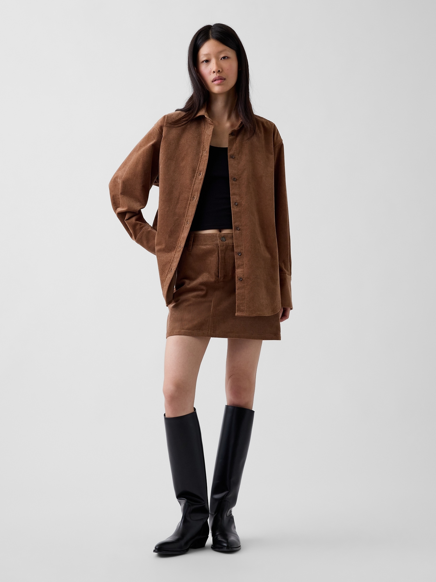 Corduroy Mini Skirt