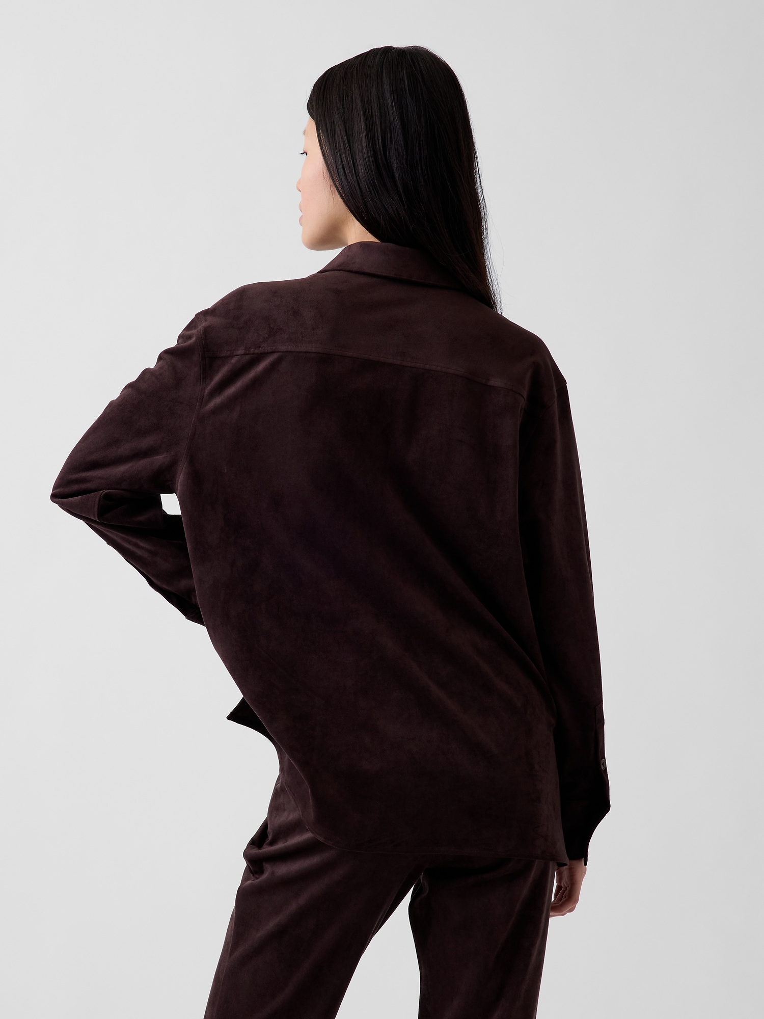 Relaxed Vegan Suede Shirt