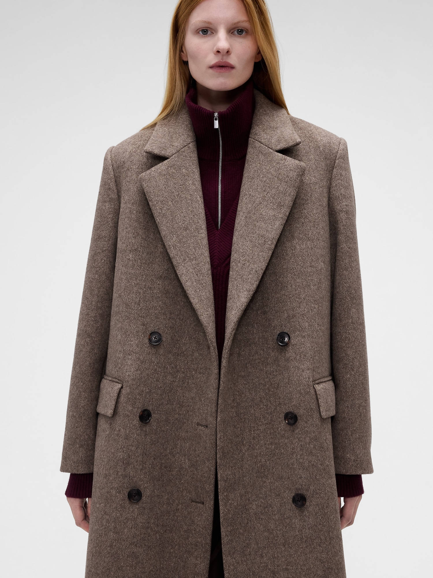Victoria Beckham Wool-Blend Chesterfield Coat