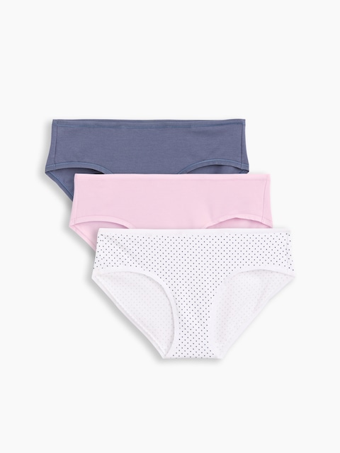 CULOTTE TAILLE BASSE EN COTON BIOLOGIQUE EXTENSIBLE PUREDOUCEUR (PAQUET DE 3)