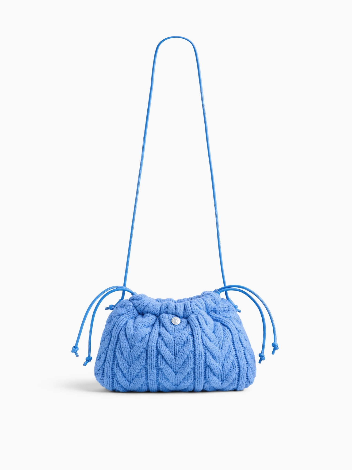 CashSoft Cable-Knit Pouchette