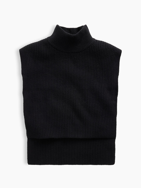 CashSoft Mockneck Sweater Bib