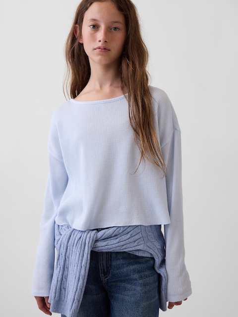 T-SHIRT GAUFRÉ SURDIMENSIONNÉ POUR ENFANT