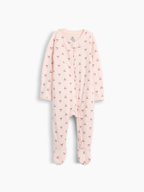 UNE-PIÈCE À PIEDS EN COTON BIOLOGIQUE POUR BÉBÉ