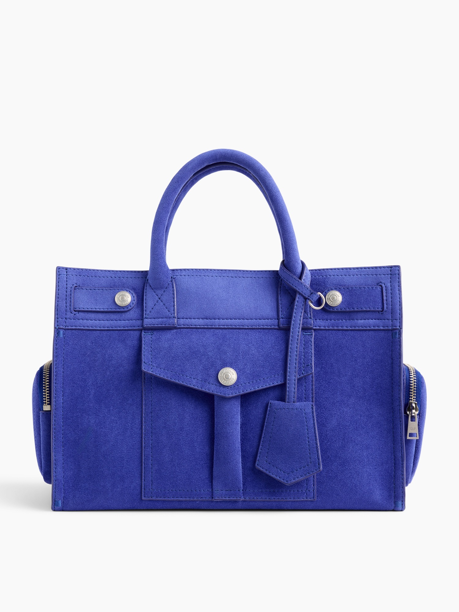 Vegan Suede Five Pocket Satchel