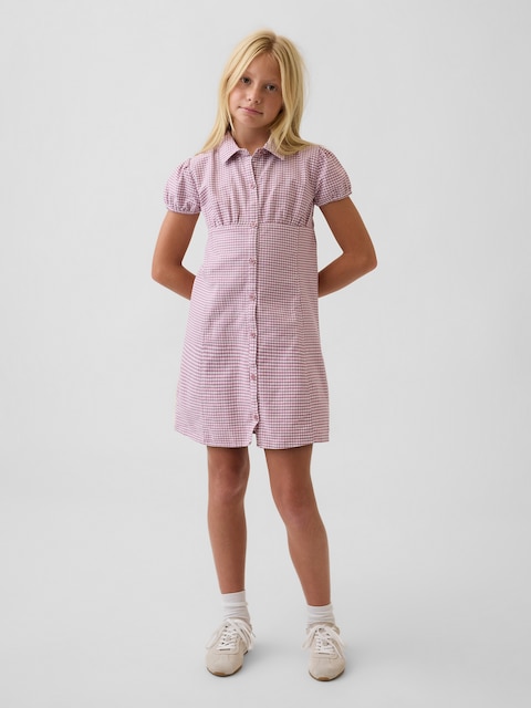 ROBE CHEMISIER À MOTIF GUINGAN POUR ENFANT