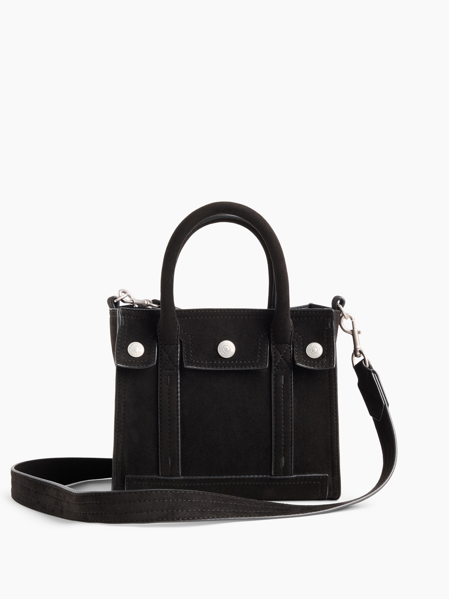 Mini Vegan Suede Five Pocket Tote