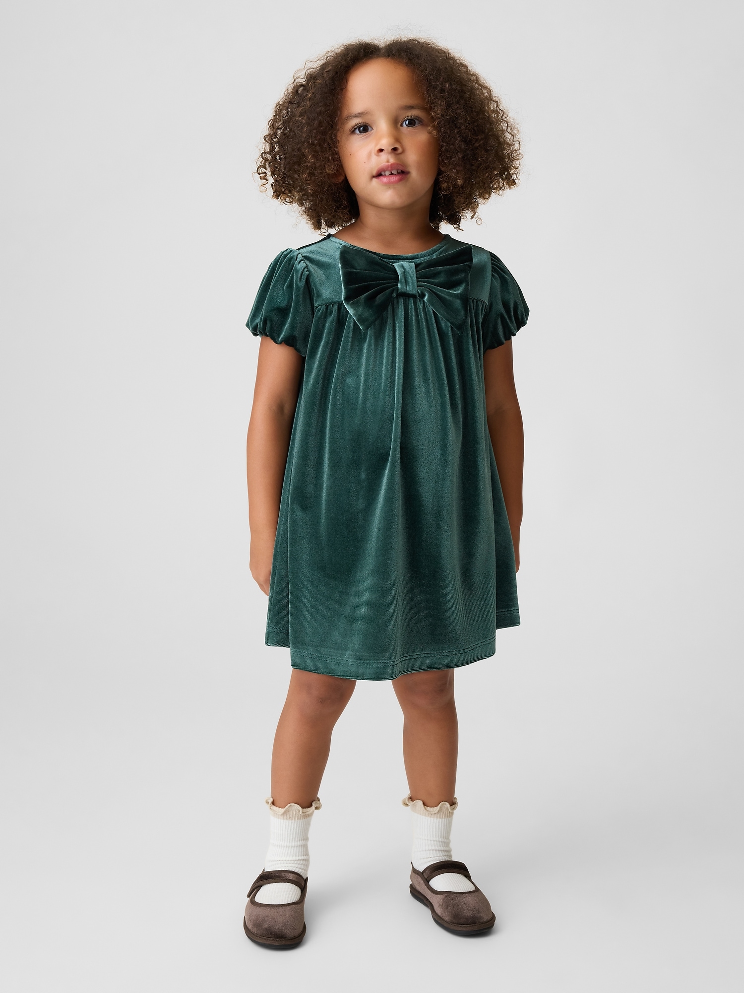 Baby & Toddler Velour Bow Dress