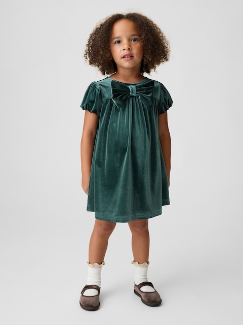 Baby & Toddler Velour Bow Dress