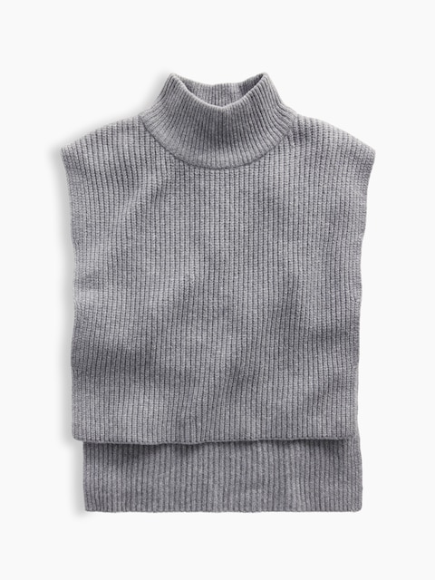 CashSoft Mockneck Sweater Bib