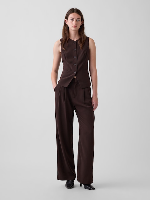 PANTALON 365 À TAILLE HAUTE À PLIS