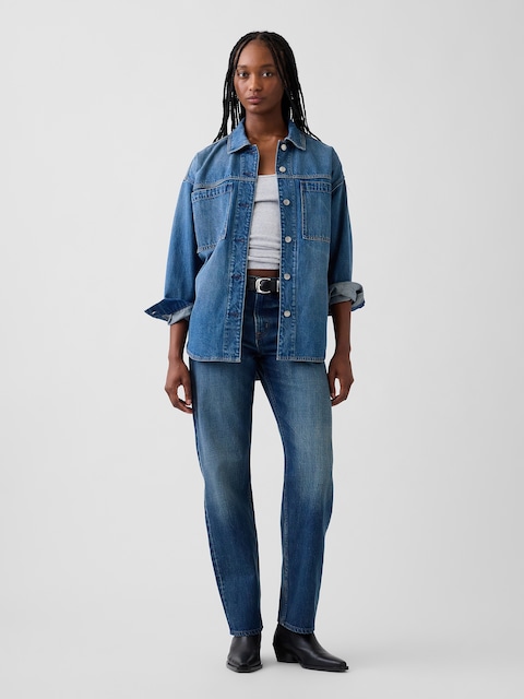 Mid Rise Straight Taper Jeans