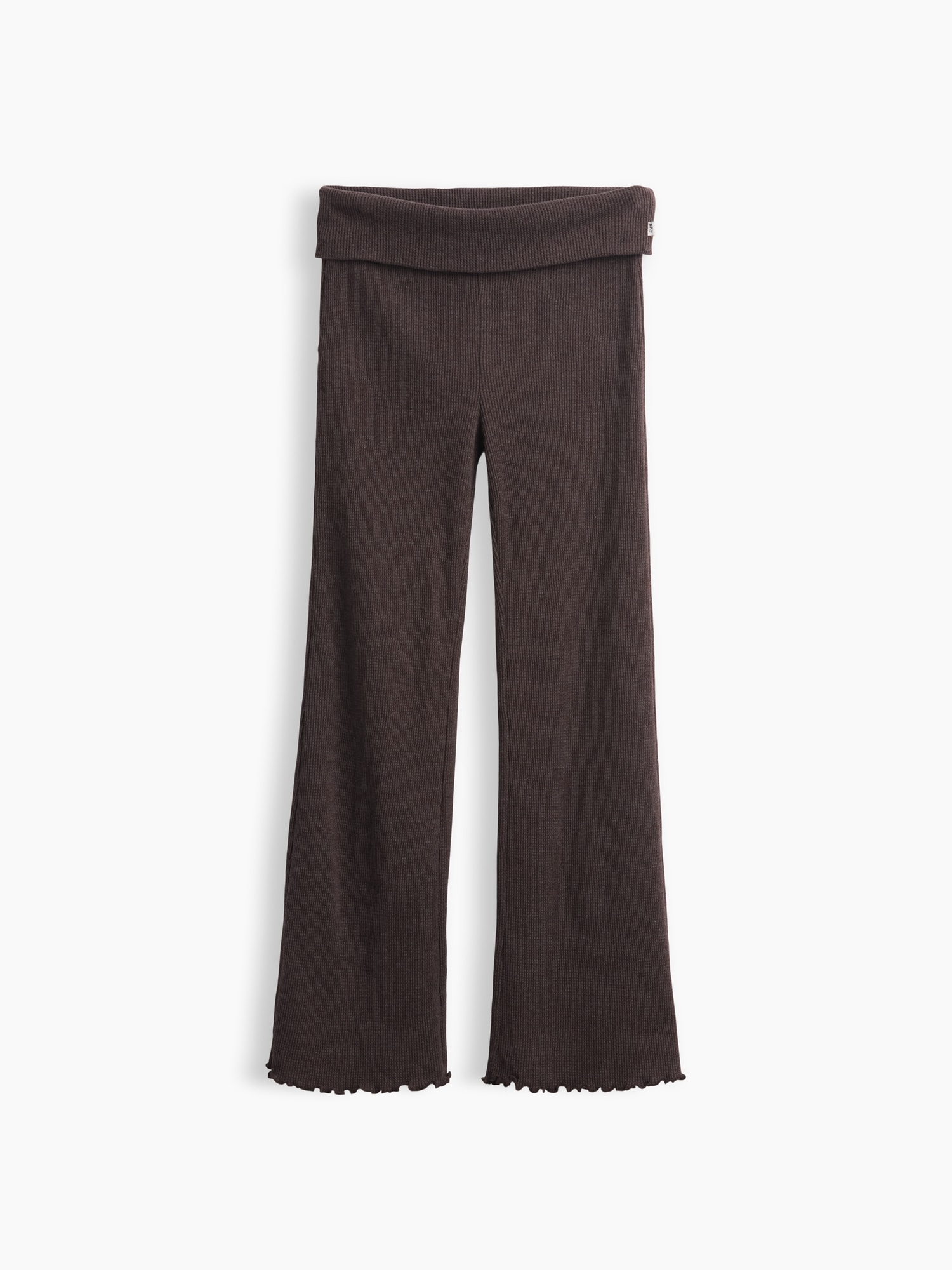 Kids Waffle Foldover Flare Leggings