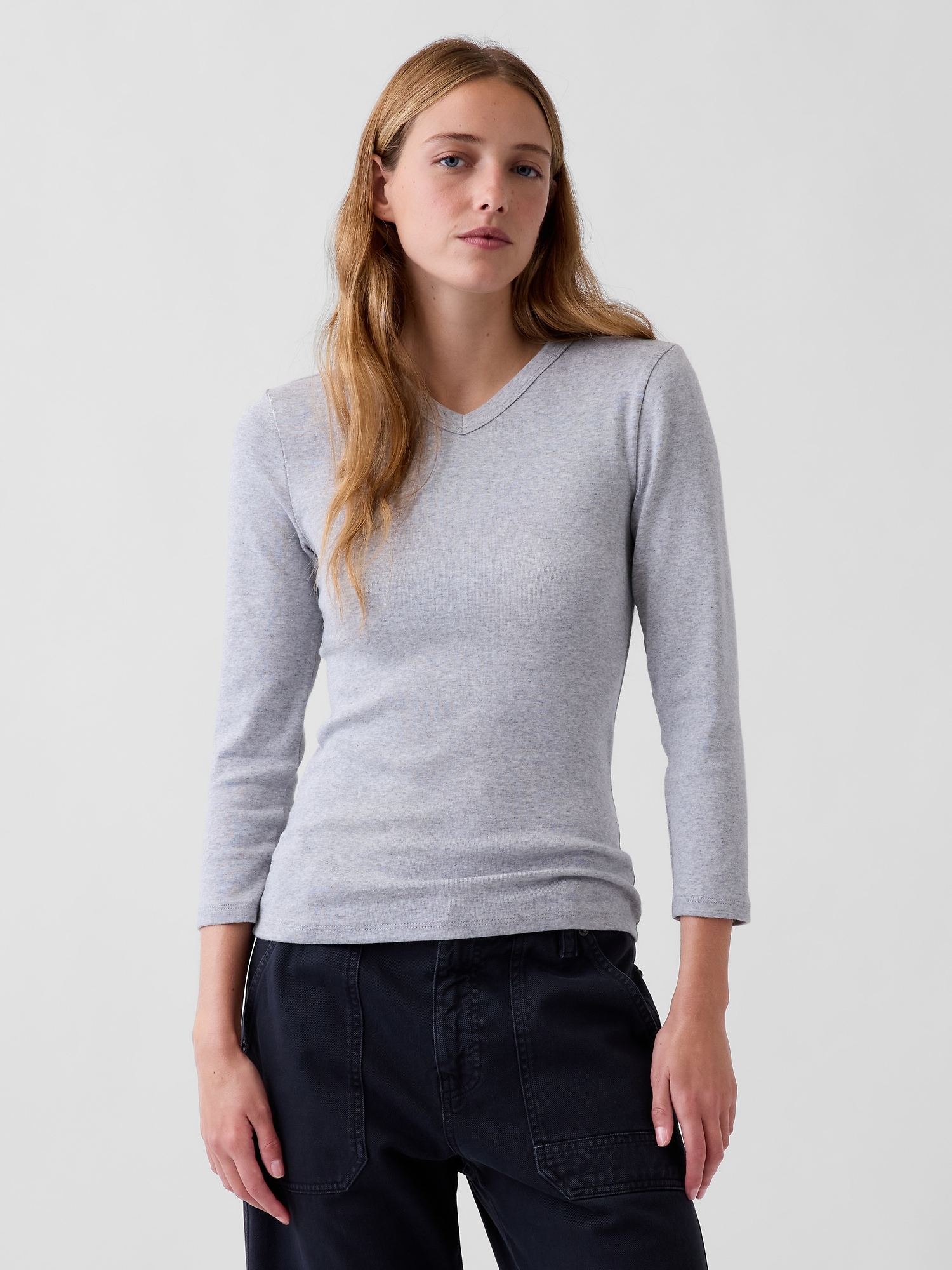 Modern High V-Neck T-Shirt