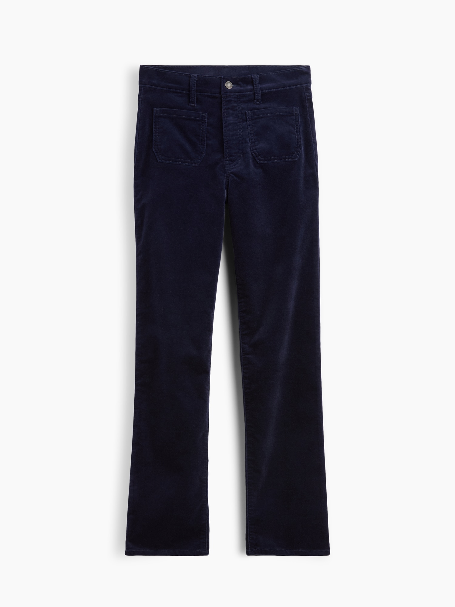High Rise Velvet '90s Slim Straight Pants