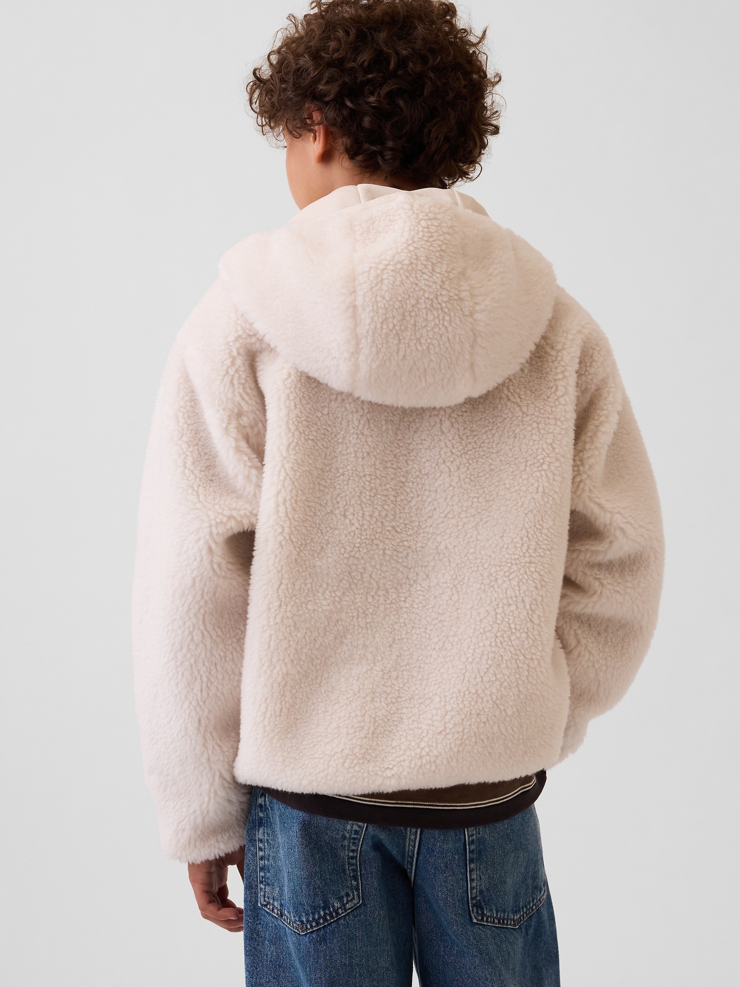 Veste à capuchon en sherpa pour Enfant