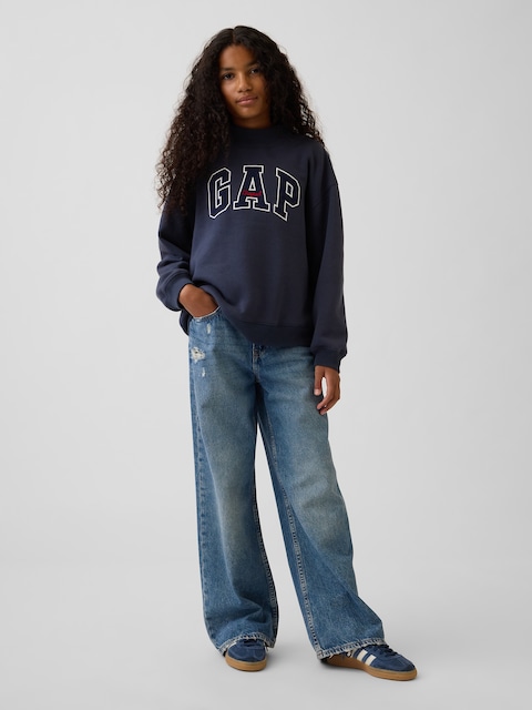 Kids Low Rise Stride Wide-Leg Jeans