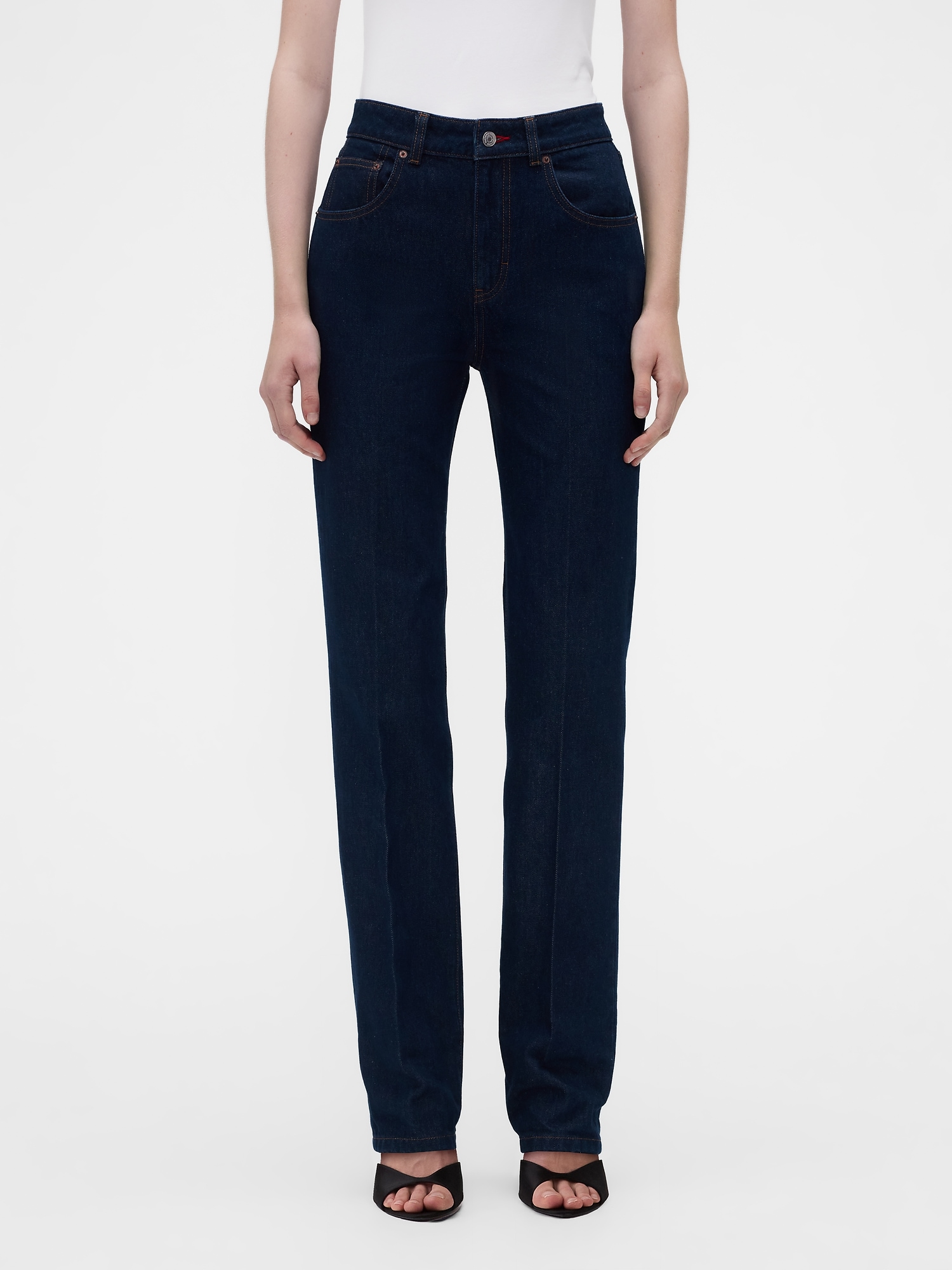 × Victoria Beckham High Rise Straight Jeans