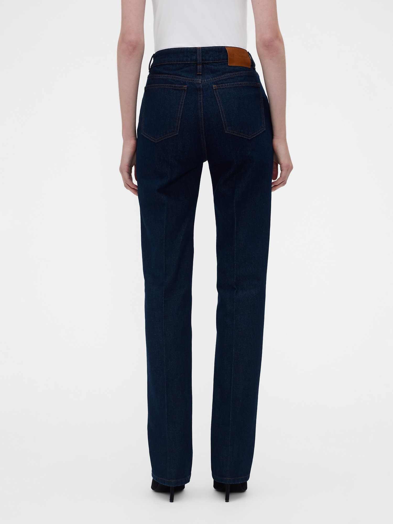 × Victoria Beckham High Rise Straight Jeans