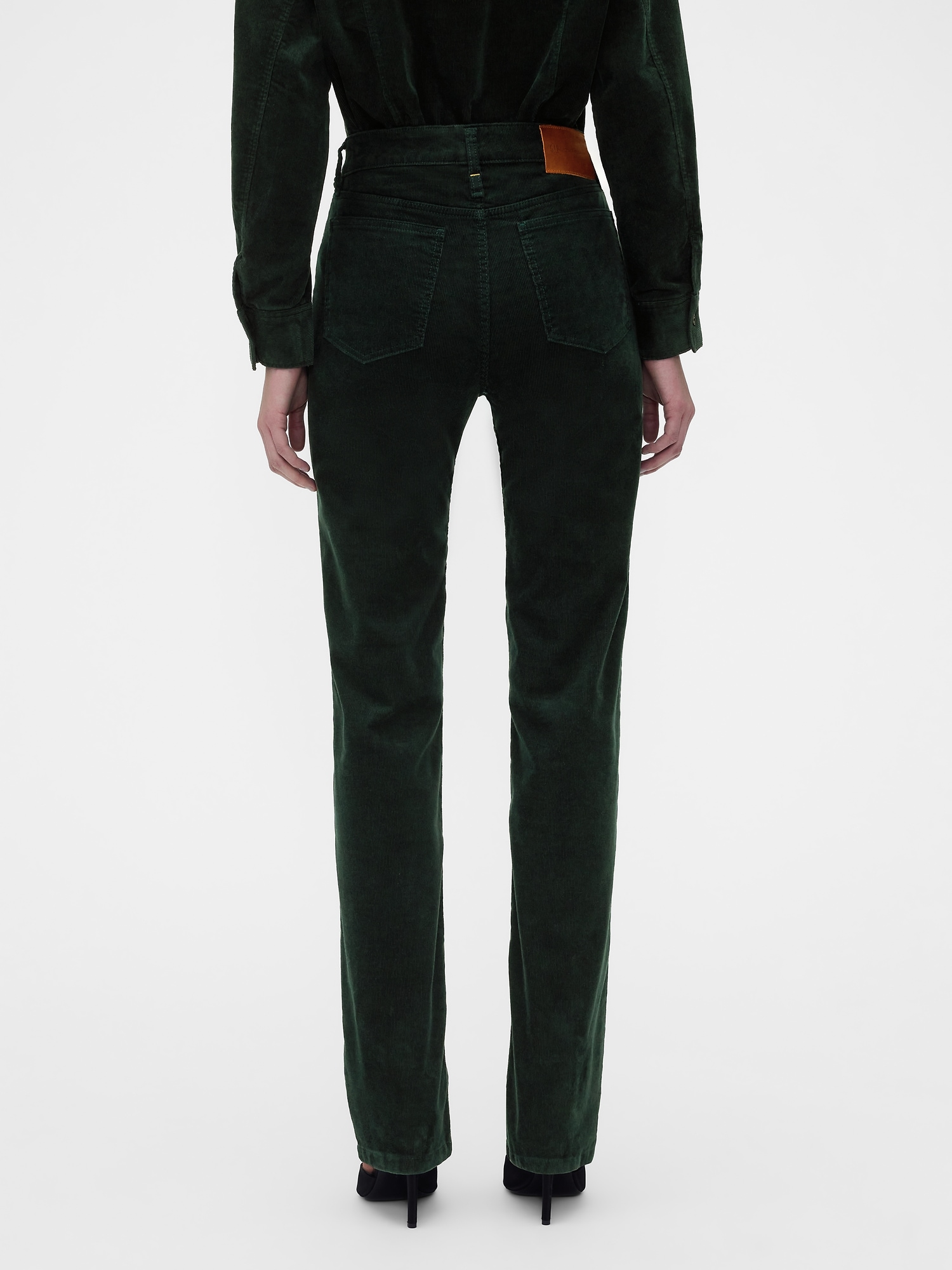 × Victoria Beckham High Rise Corduroy Straight Pants
